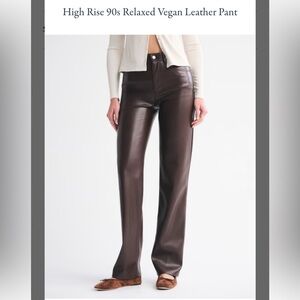 Abercrombie & Fitch Tan Leather Pants